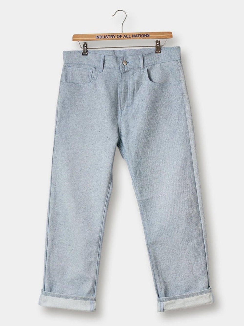 Industry of All Nations Straight Leg Women’s Jeans in Light Blue-Gray 28